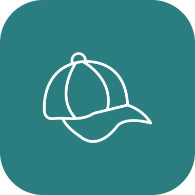 Eşsiz Cap Vektör Satır Simgesi