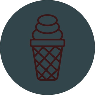 dondurma ikonu vektör illüstrasyonu