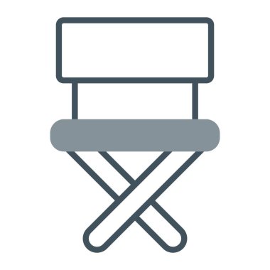 masa sandalyesi vektör çizgisi simgesi, işaret, beyaz arkaplan üzerindeki illüstrasyon, düzenlenebilir vuruşlar