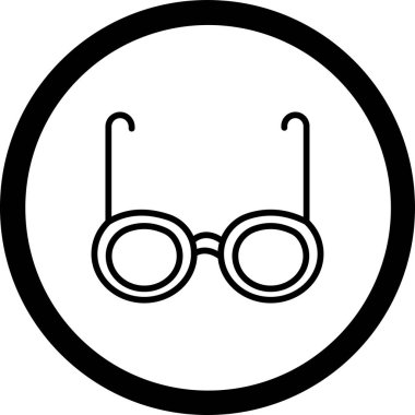gözlük web simgesi, vektör çizim