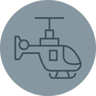 helikopter web simgesi basit illüstrasyon