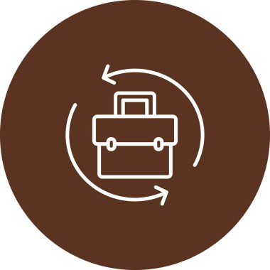 vektör evrak çantası simgesi illüstrasyonu