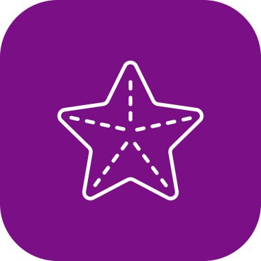 Denizyıldızı ağ simgesi, vektör illüstrasyonu