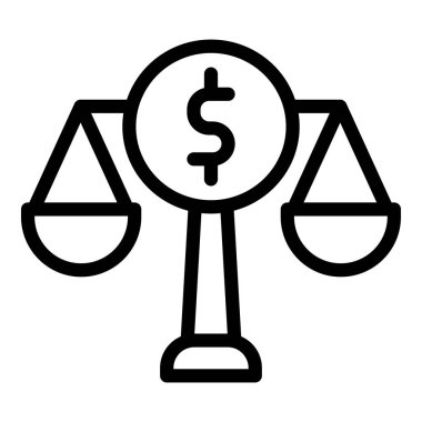 kanun ölçekli simge vektör illüstrasyonu