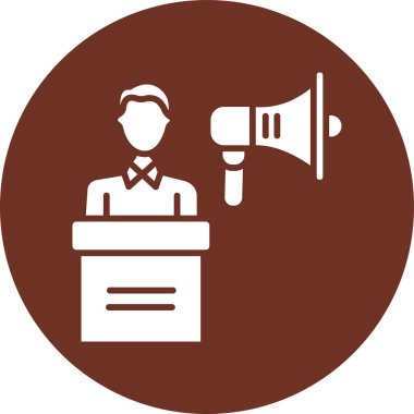 Mikrofonlu bir adamın vektör çizimi