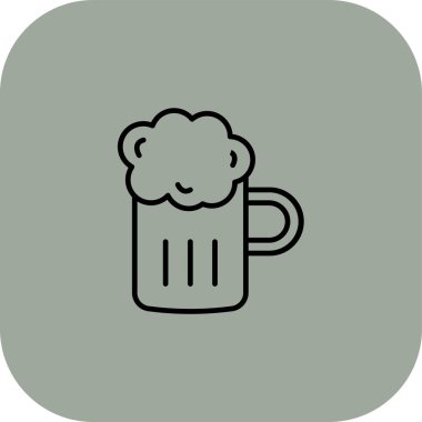 bira kupası ince çizgi simgesi