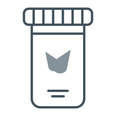 Tıp şişe simgesi. vektör çizim