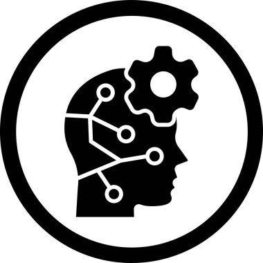 Beyin. Web simgesi basit tasarım