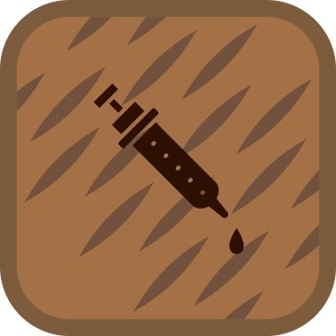 Beyaz arkaplanda uzun gölgeli tırnak vektör resimleme simgesi