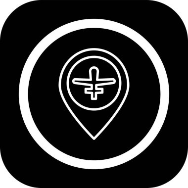 konum pin simgesi soyut arka grubunda izole