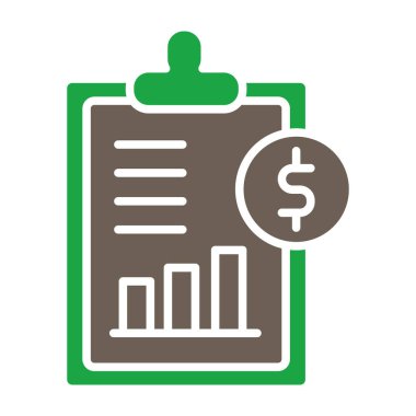 Mali rapor düz glif simgesi