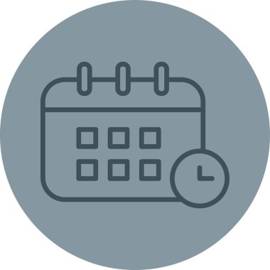 Takvim simgesi vektör illüstrasyonu