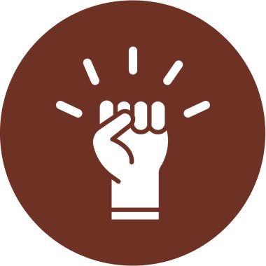 El yumruğu vektör illüstrasyon ikonu tasarımı