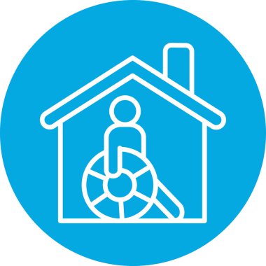 Bakımevi web simgesi, vektör illüstrasyonu