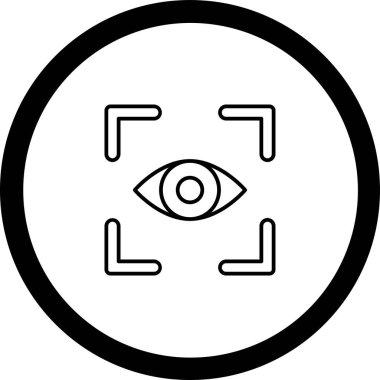 Göz simgesi, vektör illüstrasyonu,