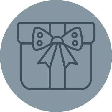 hediye kutusu simgesi, vektör illüstrasyonu