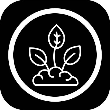 Bir yaprak simgesinin vektör illüstrasyonu