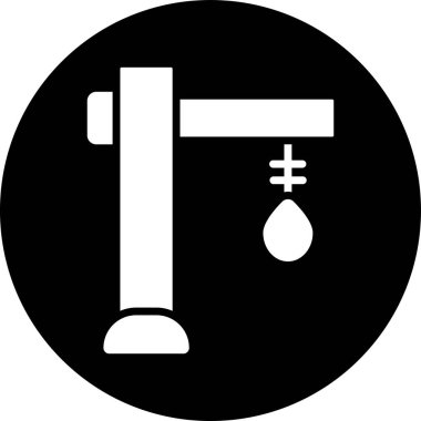 Bir benzin istasyonu simgesinin vektör illüstrasyonu