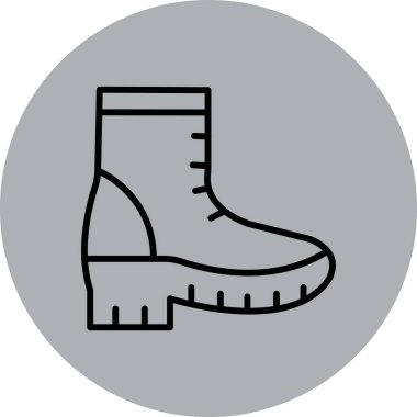 Kışlık ayakkabıların vektör çizimi, basit tasarım