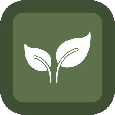 Bitki. Web simgesi basit illüstrasyon