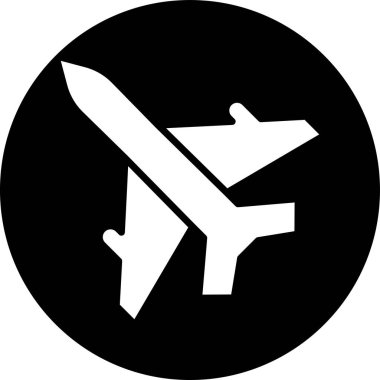 Uçak simgesinin vektör illüstrasyonu
