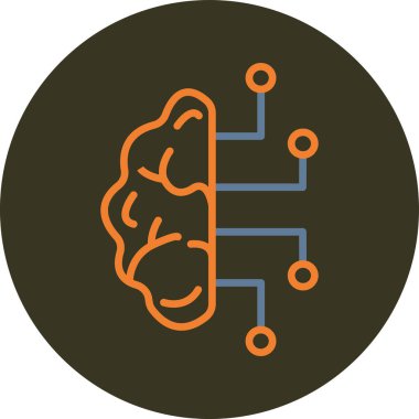 Beyin. Web simgesi basit illüstrasyon