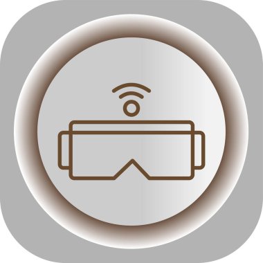 vr gözlük simgesi modadan izole edilmiş arkaplan