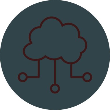 bulut bilgi işlem izole simgesi