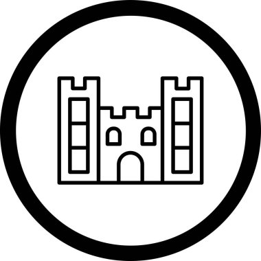 Modern yapı simgesinin vektör illüstrasyonu