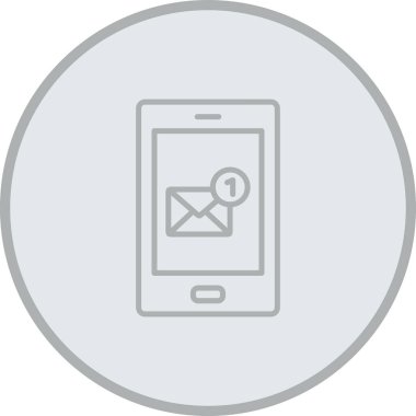 e- posta iletisi simgesi ana hat biçiminde