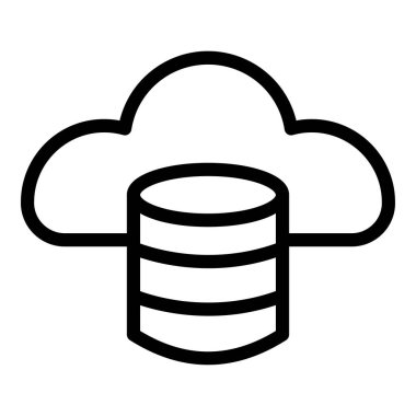 sunucu vektörü ince çizgi simgesi