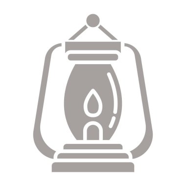 Mum ışığı çizgi simgesi, vektör illüstrasyonu, yanan mum konsepti