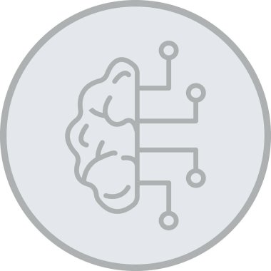 Devre kartlı beyin, vektör simgesi tasarımı