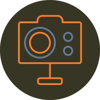 Kamera. Web simgesi basit illüstrasyon