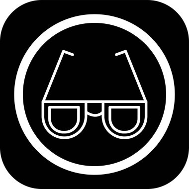 gözlük simgesinin vektör illüstrasyonu