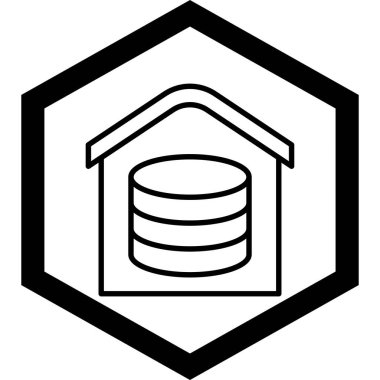 Bir ev simgesinin vektör illüstrasyonu