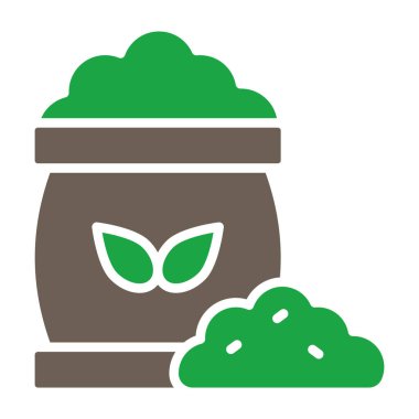 Bir bitki simgesinin vektör illüstrasyonu