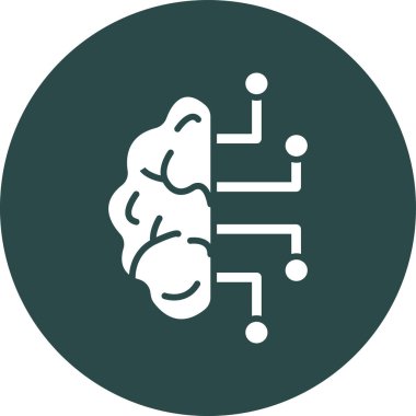 Beyin. Web simgesi basit illüstrasyon