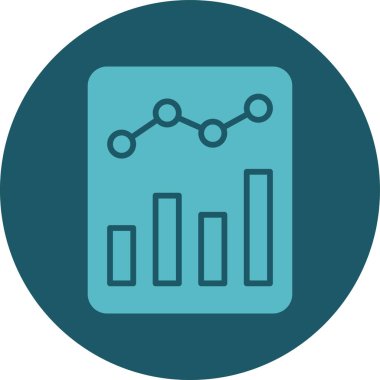 vektör analitik düz simge