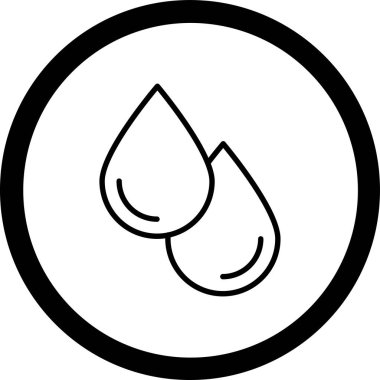 Su bırakma simgesinin vektör illüstrasyonu