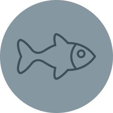 Balık simgesinin vektör illüstrasyonu