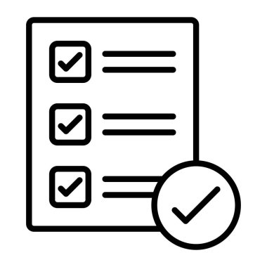 Kontrol listesi simgesi vektör illüstrasyonu