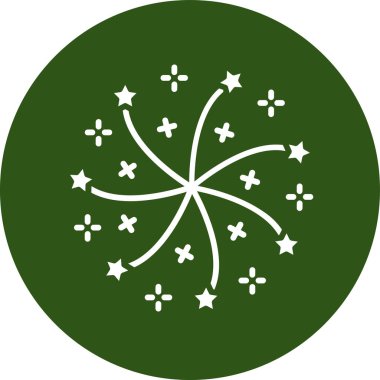 Havai fişekler. Web simgesi basit illüstrasyon