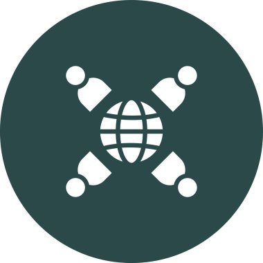 Bir dünya simgesinin vektör illüstrasyonu