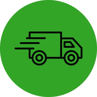 Kamyon simgesinin vektör illüstrasyonu