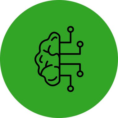 beyin ikonu vektör illüstrasyonu