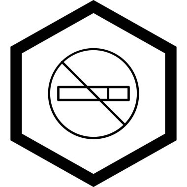 Dumanlı ikon vektör illüstrasyonu yok