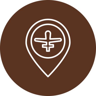 Vektör konumu simge illüstrasyonu