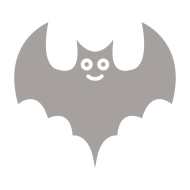 Yarasa silueti Cadılar Bayramı ikonu vektör tasarımı