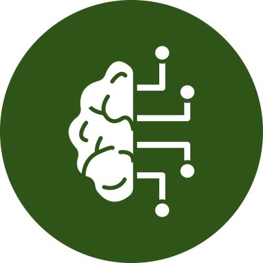 beyin ikonu vektör illüstrasyonu